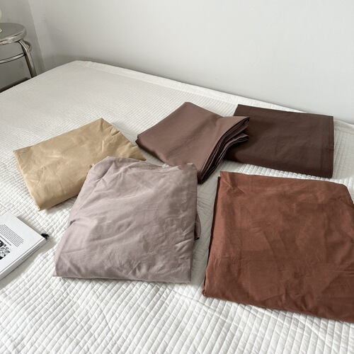 ins plain simple pure cotton single bed sheet all cotton water wash cotton single duvet cover bed hat mattress protector bed cover 
