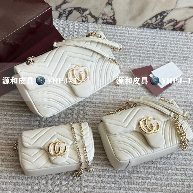 G's New Marmont Marmont Bag Shoulder Crossbody Bag Genuine Leather Chain Bag Cowhide Stitching Commuter Bag Women's Bag