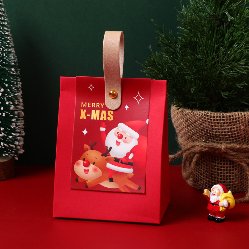2025 新しいレザーハンドル紙箱空箱クリスマスクリスマスイブキャンディギフト包装ボックスメーカー準備ができて|undefined