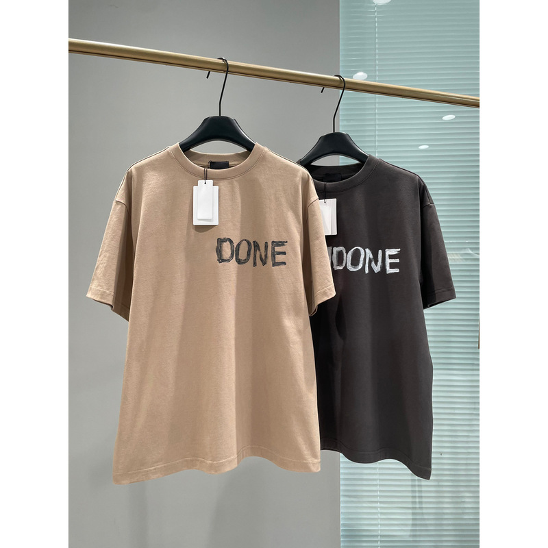 [in Stock] [M.Lives] W11 Hand-Painted Logo Letter Print Short-Sleeved T-Shirt W315