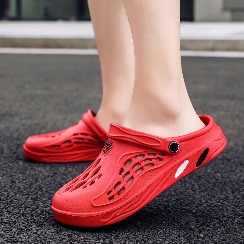 Fujian Manufacturer Large Size 4849 New Men's Beach Shoes Men's Shoes Large Hole Shoes Slippers Casual Outdoor Summer