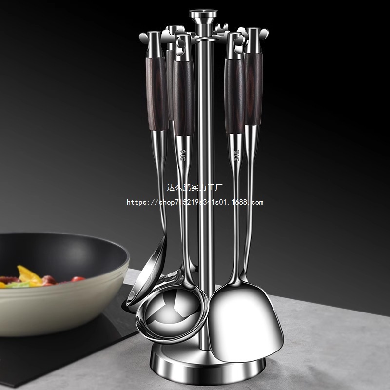 德式耐高温316不锈钢长柄锅铲炒菜铲子汤勺漏勺家用厨具套装