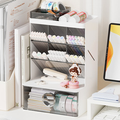 Sloping Insert Pen Holder Student Desk Stationery Organizer Office Desk Shelf Multi-purpose Storage Box for Cosmetics