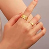 Fashionable ring for beloved, brand set suitable for men and women, internet celebrity, on index finger