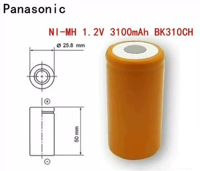 Panasonic 1.2V Ni-Mh Battery Sc, C, D F Type Ni-Mh 3100 1.2V Battery Ni-Mh Battery