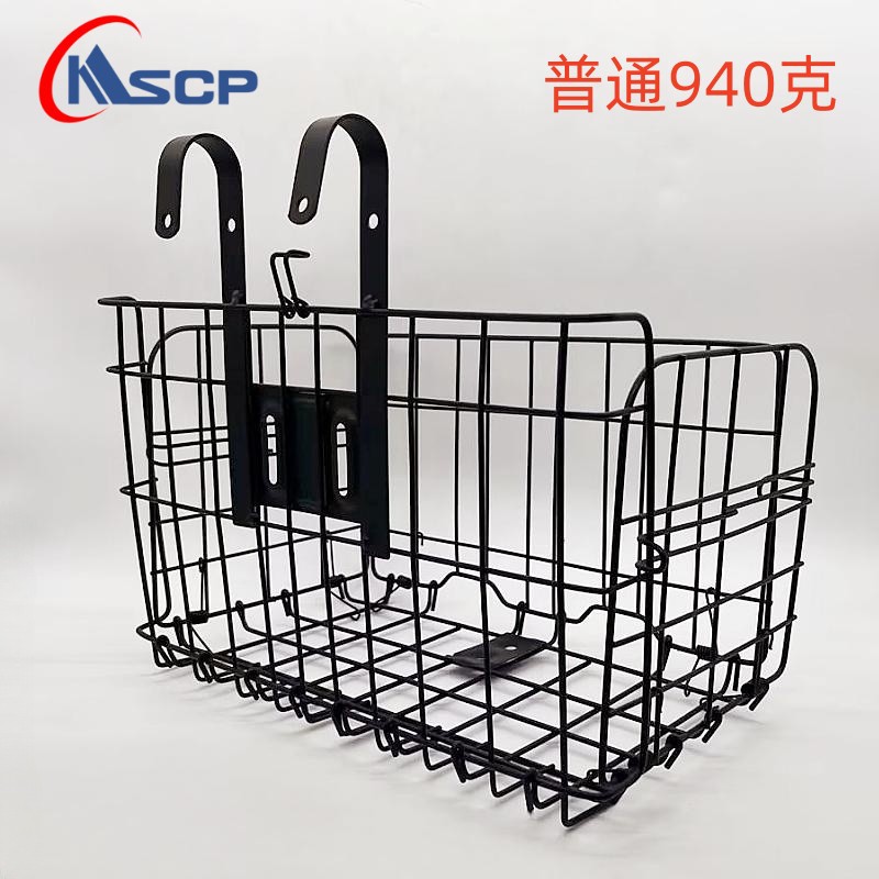 Mountain bike folding basket bicycle basket front and rear hanging basket side hanging basket iron frame