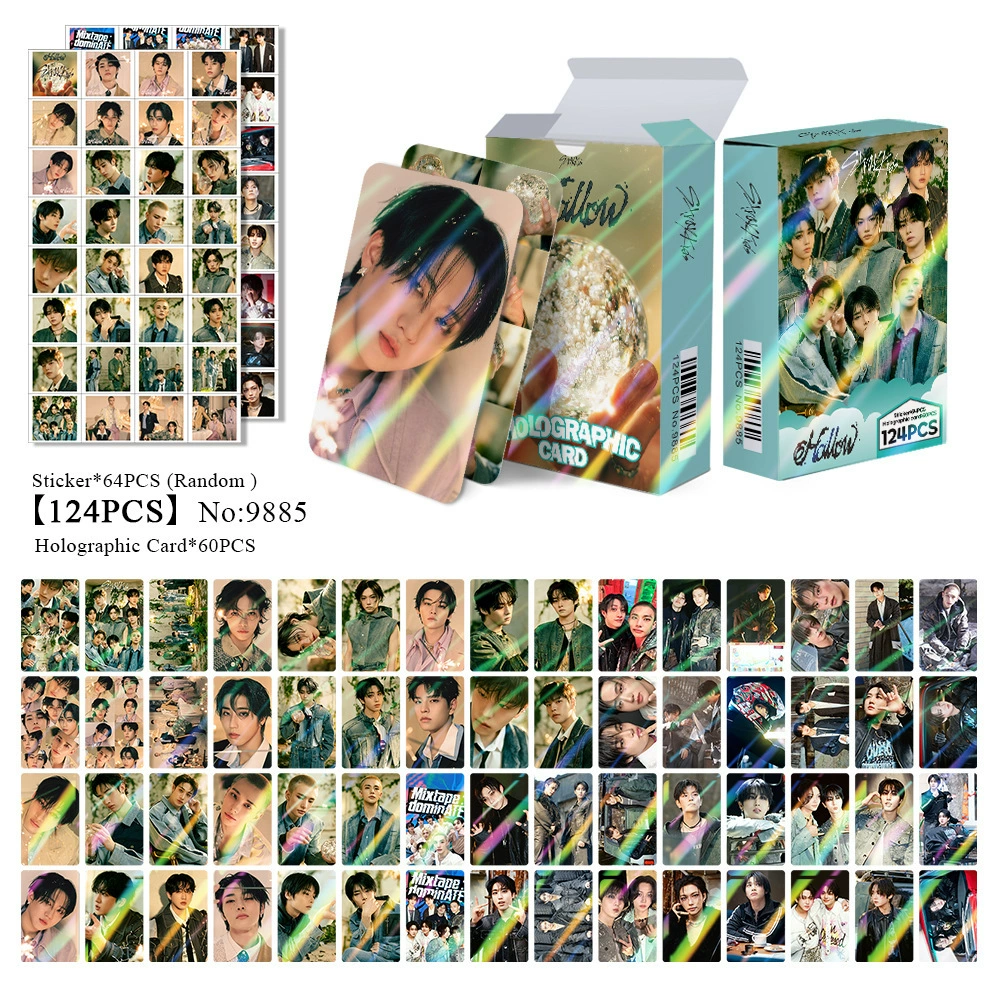 New Model Exclusively for Foreign Trade: 124 Holographic Cards, Total Chain Gidle Str Bptwice Celebrity Merchandise Lomo Small Cards