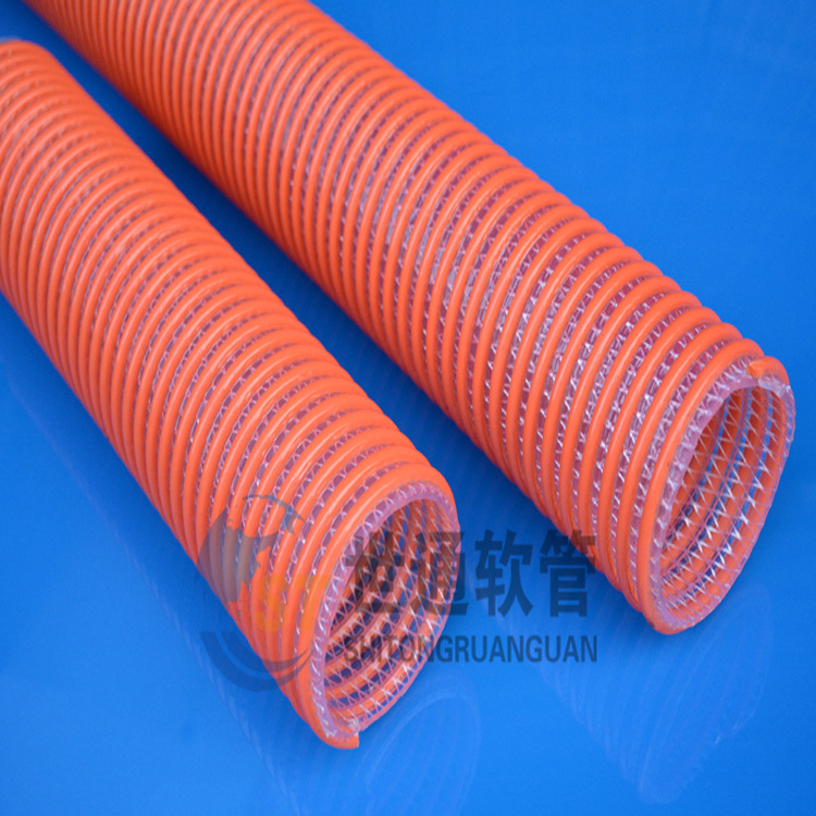 增强塑筋螺旋管,耐磨软管,PVC塑筋管,夹线螺旋管