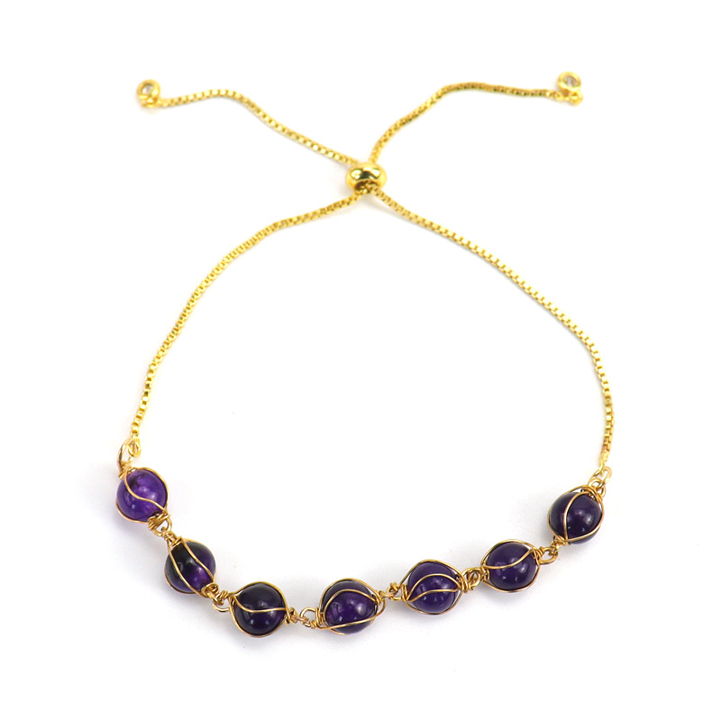 Fashion Geometric Alloy natural stone Plating Bracelets 1 Piece