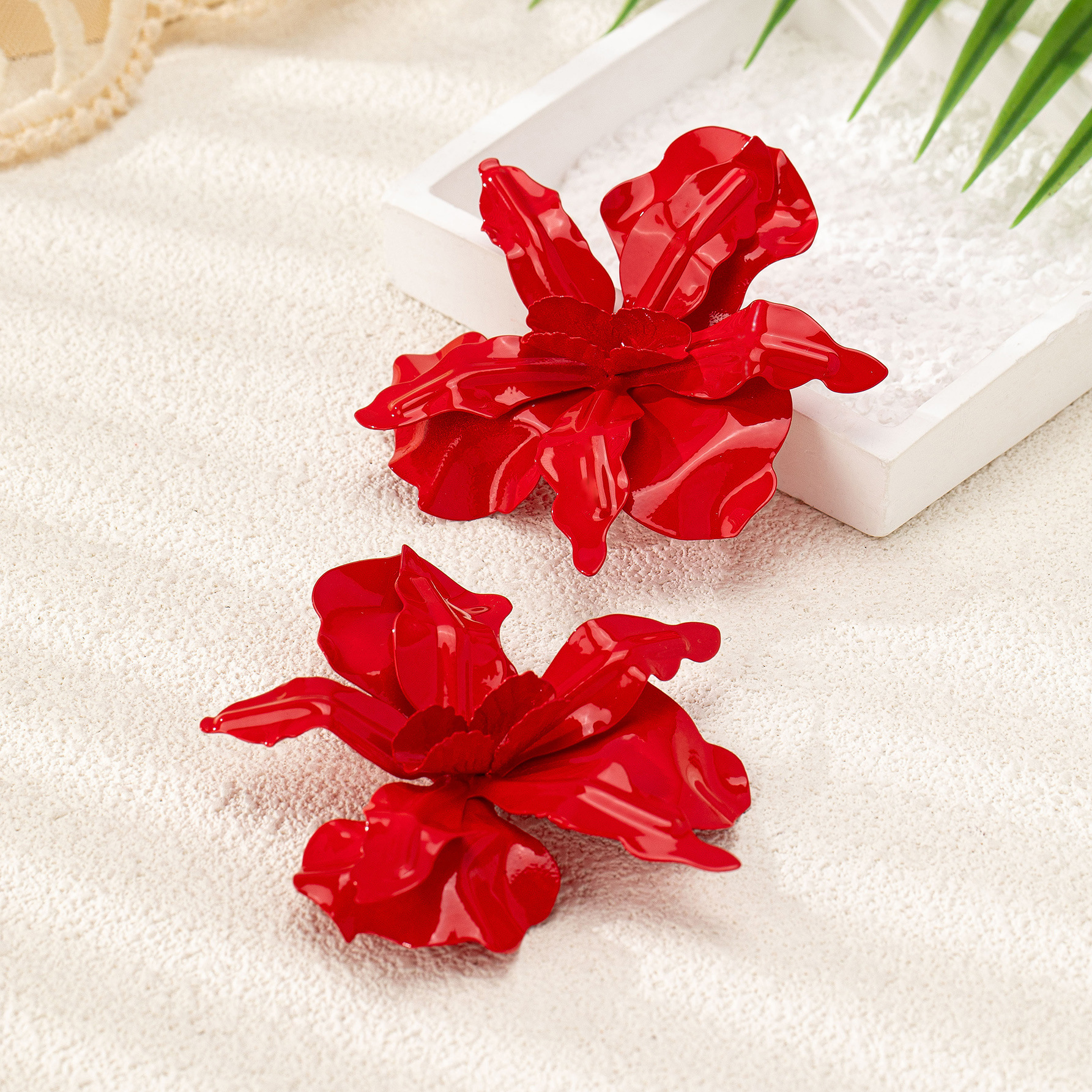 Casual, Daily, Shopping Occasion 1 Pair Classic Style Flower Plating Alloy Ear Studs