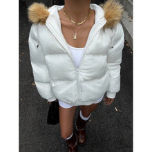 U 74003 Fur collar short puffer jacket ë��������羳��