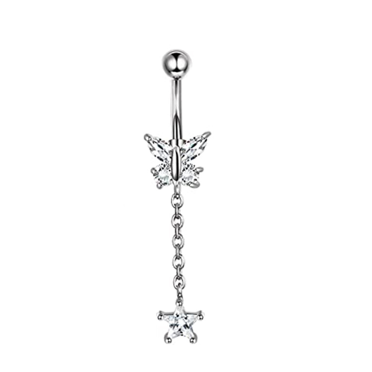 Pointed labret stud close-up product detail
