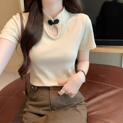 Improved Version, Please Check the Actual Product Before Ordering - New Chinese Style Embroidered Button Top for Early Spring