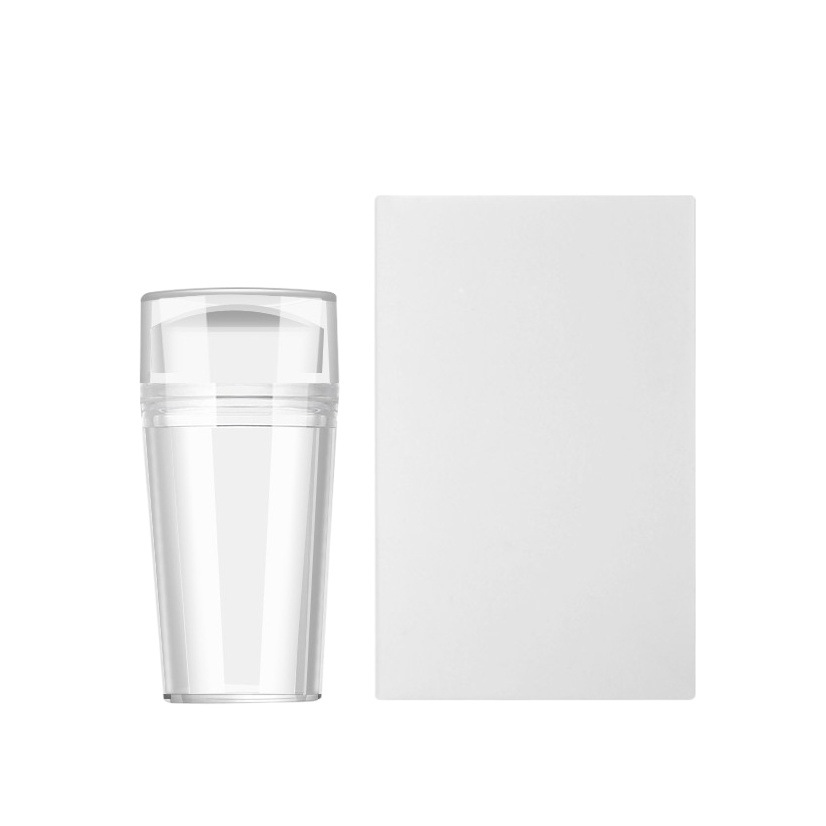 Traje de herramienta de impresión de raspador de sello de silicona transparente de doble cabeza de sello de clavo francés transfronterizo en stock al por mayor