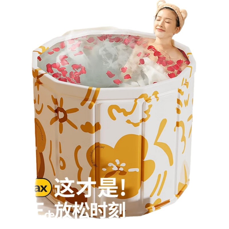 儿童泡澡桶家用宝宝洗澡桶冬天可坐沐浴盆婴儿小孩折叠浴缸|undefined