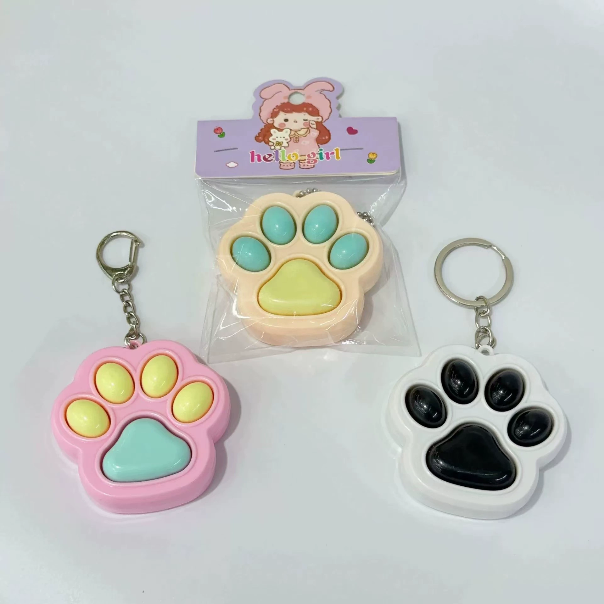 Мультяшный кошачий коготь кнопка декомпрессионная игрушка брелок подвеска милая пара автомобильная сумка подвеска креативный брелок