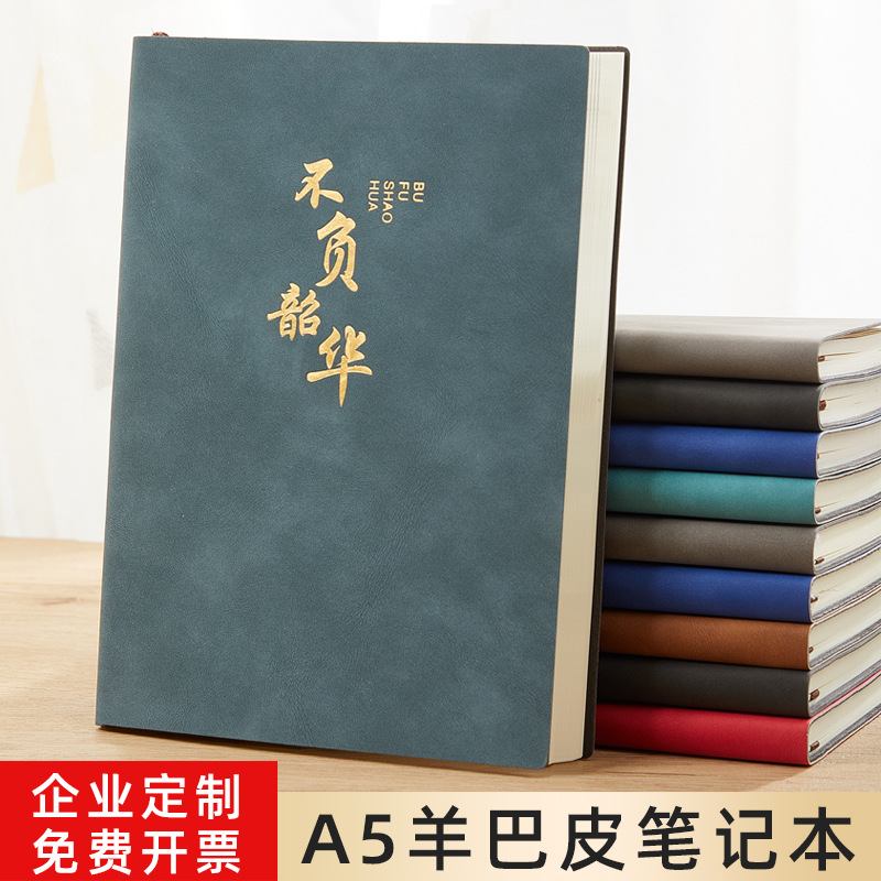 A5 노트북 맞춤형 인쇄 가능한 로고 부드러운 가죽 두꺼운 메모장 비즈니스 사무실 노트북 학생 일기