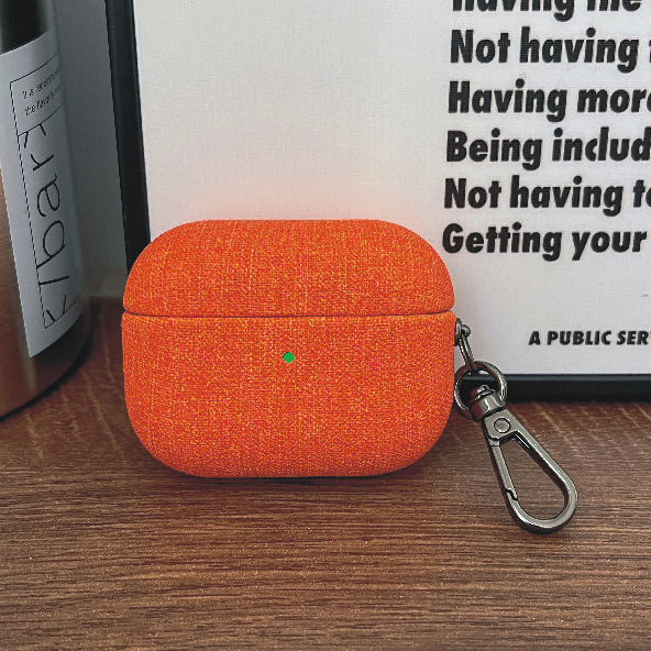 Aplicable a Apple airpodspro2 auricular Bluetooth inalámbrico funda protectora PU patrón de tela todo incluido funda protectora fábrica