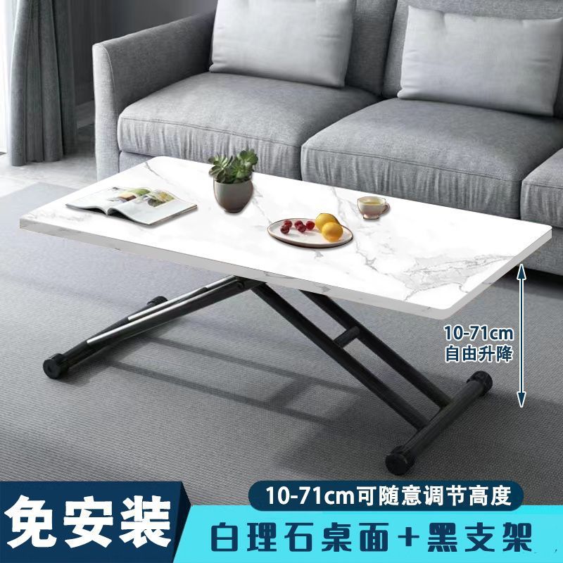 White marble tabletop + black stand