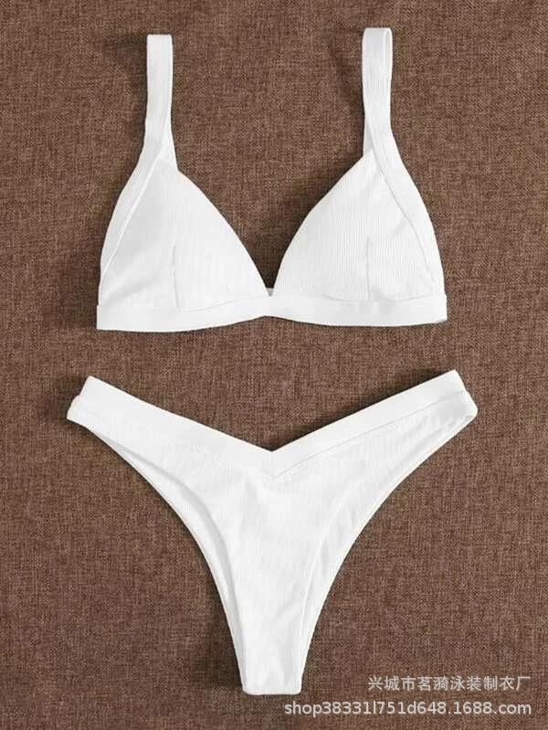 Mingyi nuevo popular multicolor color sólido pequeño hoyo bar moda europea y americana sexy multicolor Bikini traje de baño de las mujeres