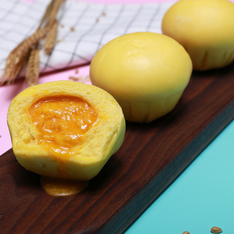 现货速食早餐包速冻中式面包早点类包子舒汇小麦粉蛋黄爆汁流沙包