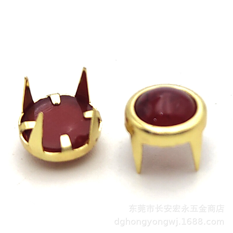 空心爪 亚克力 半圆珠空心爪 红 (1)