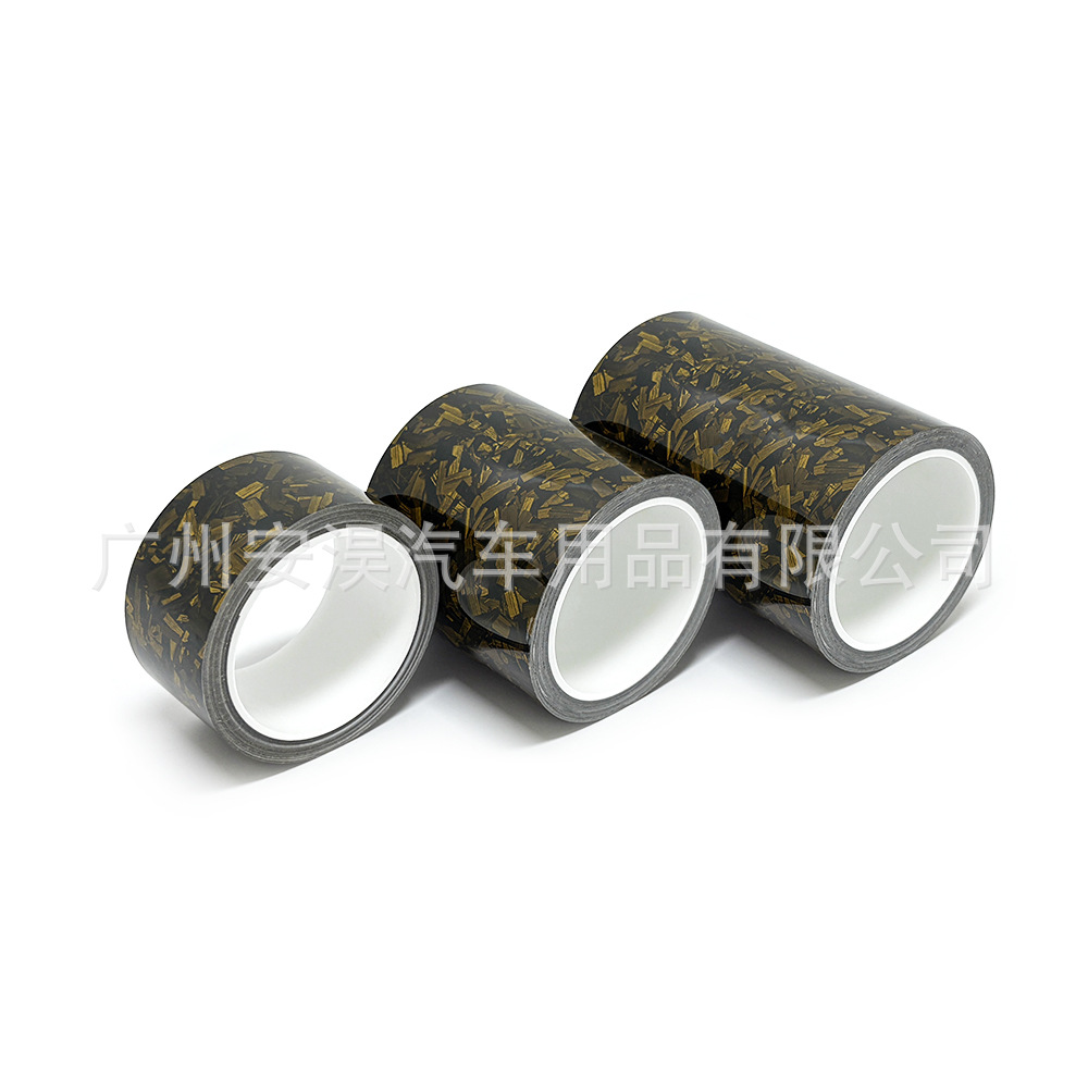 Cross-Border Hot-Selling 5Cm*900Cm Pet Forged Carbon Fiber Glossy Black Car Color Change Film Body Sticker Film