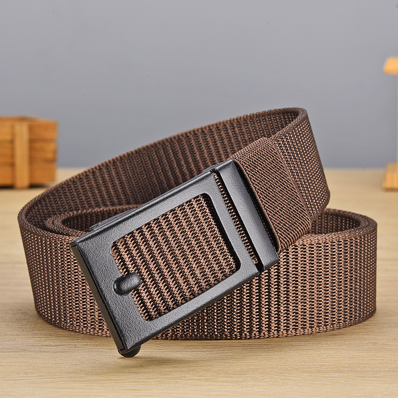 Casual Basic Solid Color Canvas Iron Men'S Woven Belts display picture 1