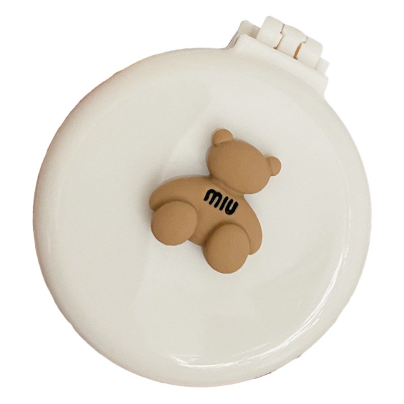 Cute small mirror portable mini air cushion comb girl foldable air bag comb massage comb mirror integrated