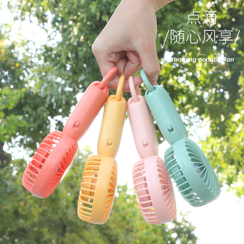2024 New Mini Electric Fan with USB Charging, Convenient Handle, Student Gift, Dormitory and Office Use, Custom LOGO Printing Fan
