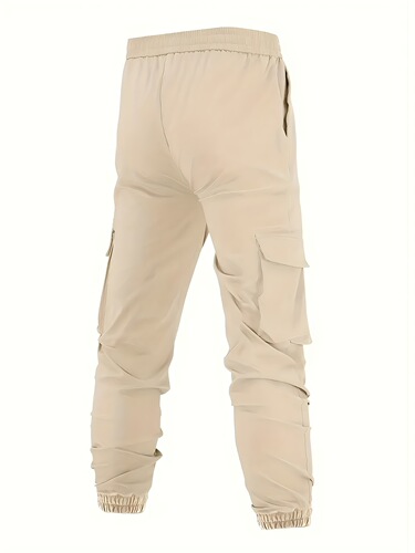 New Style Cargo Joggers Lounge Sports Pants Solid Color Regular Fit Knit