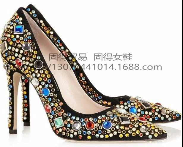 Трансграничная независимая станция ins модный Подиум указал цвет горный хрусталь обувь дамы