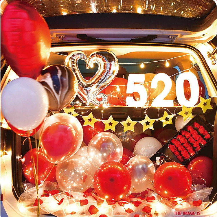 Valentine's Day Proposal Balloon Decoration Kit, Car Boot Arrangement Balloons, Birthday Surprise Balloons