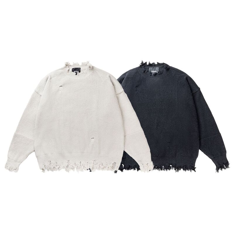 π Stylish wasteland-style rock casual versatile loose knitted top for men and women, ripped sweater jacket 808867 π Stylish wasteland-style rock casual versatile loose knitted top for men and women, ripped sweater jacket 808867