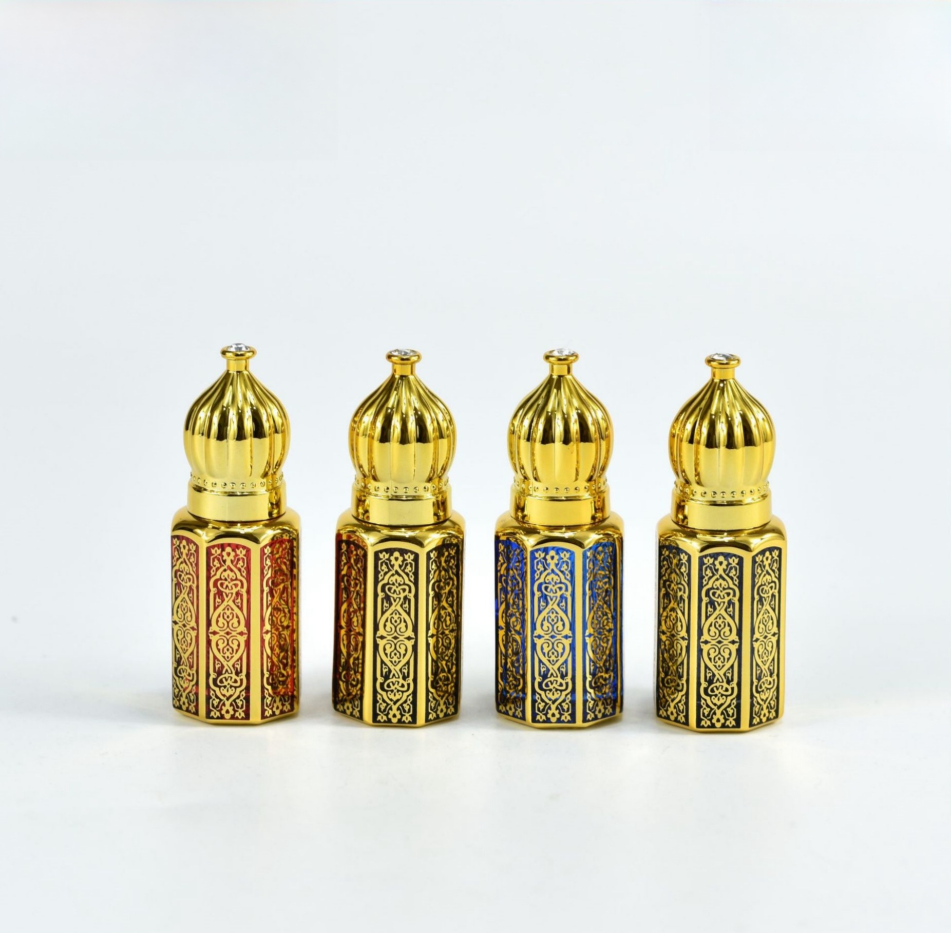 6ML 香水瓶 分装空瓶 散装香水空瓶 彩色烫金玻璃滚珠空瓶