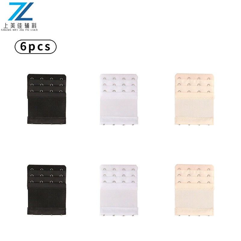 [Трансграничный комбинированный набор] 6pcs эластичные три ряда с четырьмя пряжками нижнее белье с длинной кнопкой