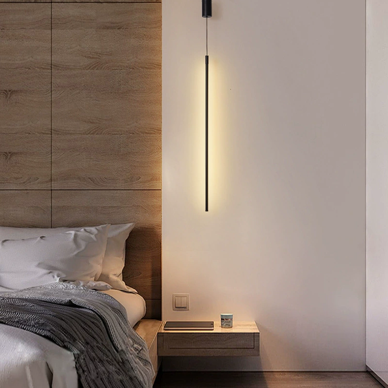Креативный минималистский цилиндрический светодиодный Гостиная Бар Спальня прикроватный тренажерный зал Парикмахерская офис длинная люстра