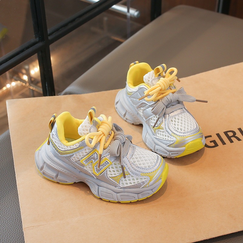 Modische, atmungsaktive Mädchen-Sneaker aus Single-Mesh, Frühjahrskollektion 2026, Kinderschuhe, vielseitige Freizeitschuhe_voghion.com