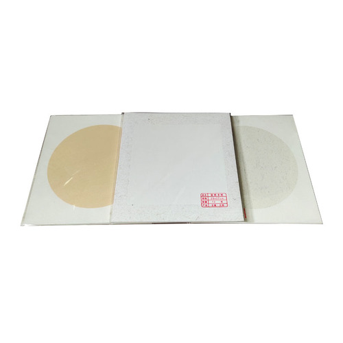 Antique raw Xuan card paper, traditional Chinese painting and calligraphy creation, inner circle and outer square lens cardboard, children's watercolor painting framed card rice paper
