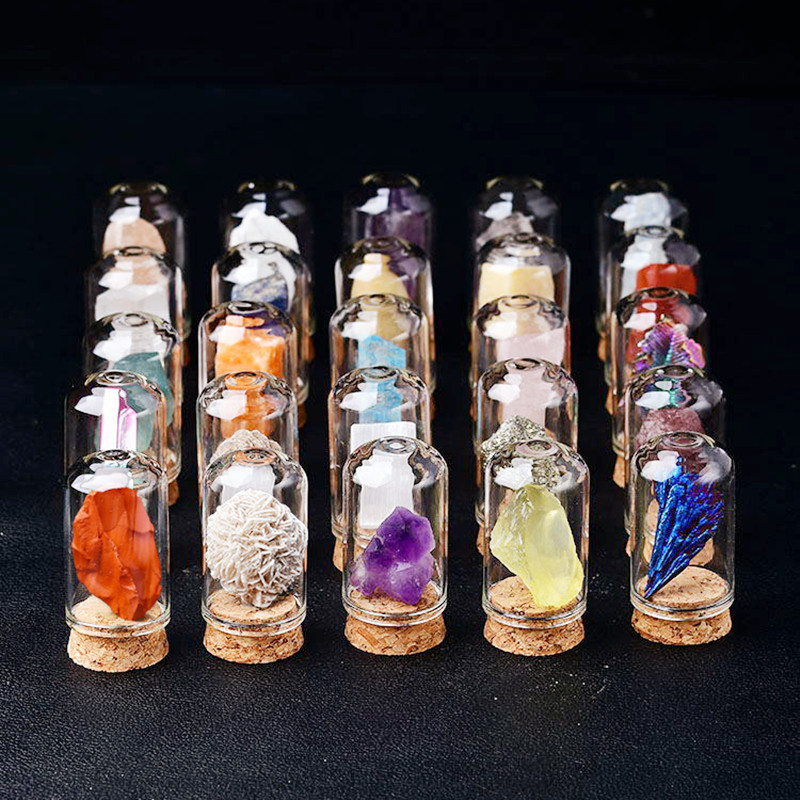 Natural Crystal Raw Stone Semi-precious Stone Rock Mineral Crystal Ornaments Children's Popular Science Ore Specimen Collection Wholesale