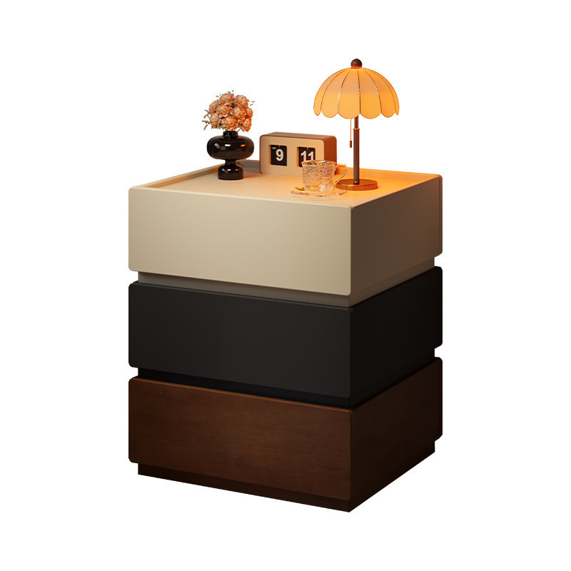 Todo el armario de cabecera de madera sólida creativo casero armario de almacenamiento de dormitorio 2025 nuevo armario de cabecera de cama de estilo medieval