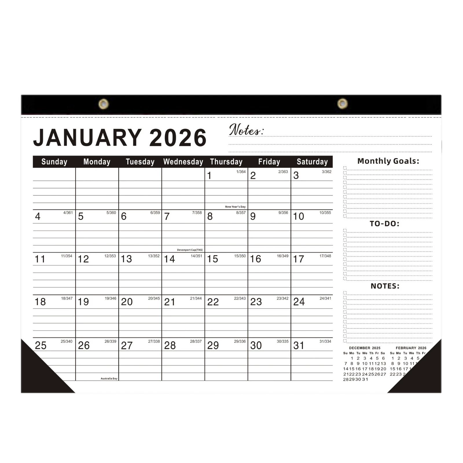 Design wall calendar, 26-27 years, English, Amazon