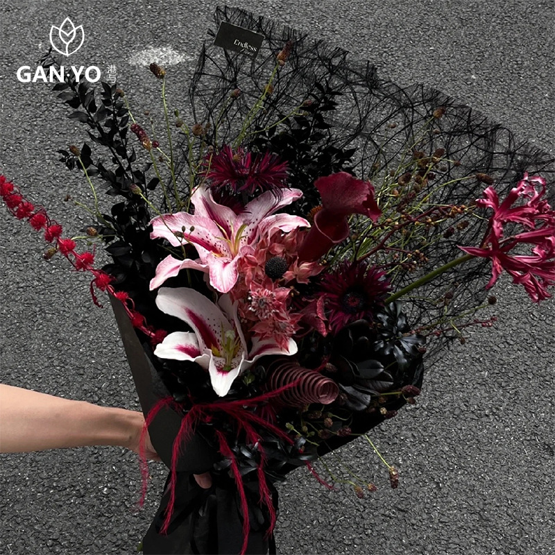 港与 高质感拉菲系列包装纸鲜花花束内衬搭配花艺设计diy包装材料