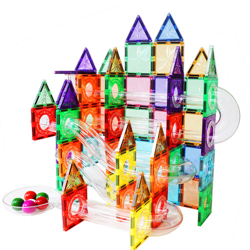 Wellbbplay transparent track colored rolling ball pipe building blocks Australia's best-selling magnetic pieces