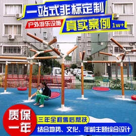 室外网红环形秋千民宿商场鸟窝儿童吊篮圆形编织鸟巢定制悬挂