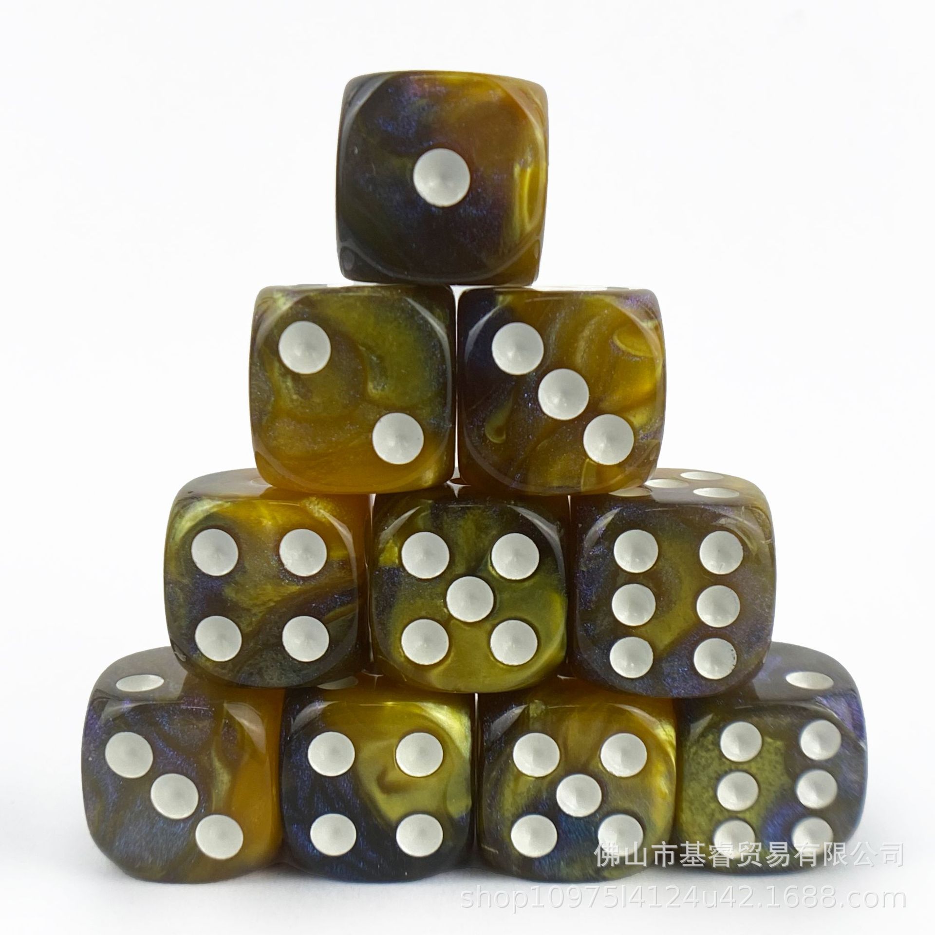 Barra de dados acrílicos de dos colores de camaleón colorido transfronterizo de alta gama KTV entretenimiento dados de dados 16mm esquinas redondeadas
