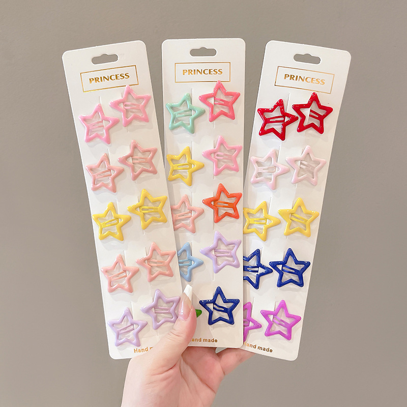 Linda estrella y2g horquilla hembra clip lateral flequillo BB clip horquilla para niños dopamina clip de color tocado