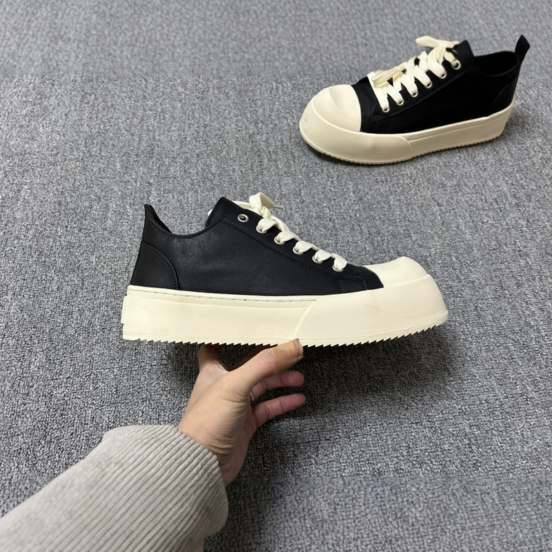 Big-Headed Mickey Derby Design Genuine Leather Casual Versatile Student Thick-Soled Casual Round-Toe Low-Top Trendy Shoes