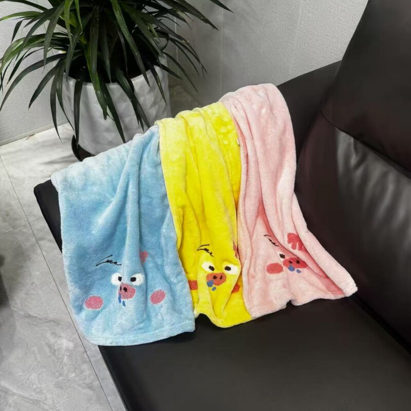 发财猪可穿浴裙干发帽吸水加厚珊瑚绒浴巾毛巾浴衣成人卡通猪公主|undefined