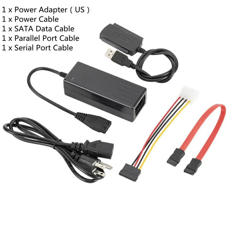 三用易驱线 USB转IDE/SATA USB转并口/串口 3.5寸硬盘光驱数据线